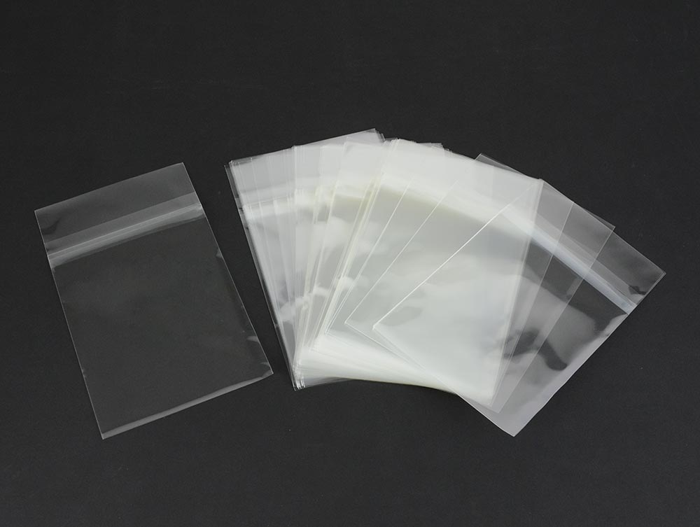 12 x 12 Large Clear Thin Plastic Tote Bags - 24 Pc.